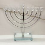 חנוכיה מהודרת דגם אור | כסופה 32 ס"מ